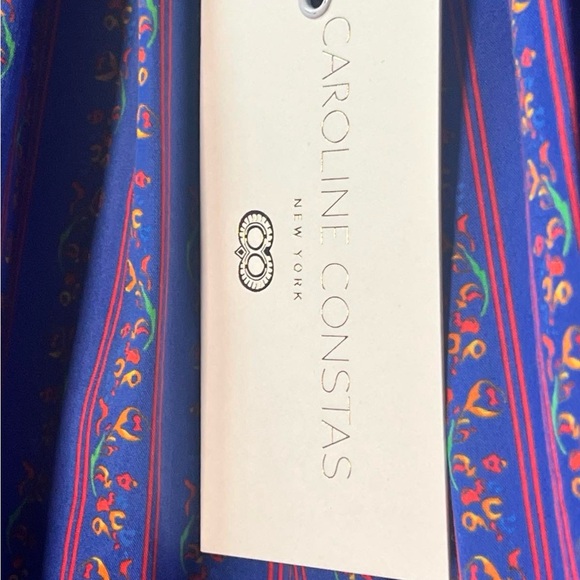 Caroline Constas Women's Blue and Pink Striped Top - Picture 9 of 10